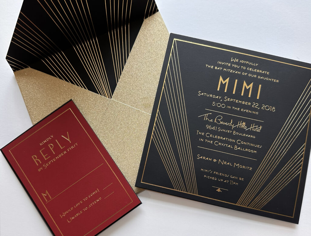 Custom invitations for Bat Mitzvahs